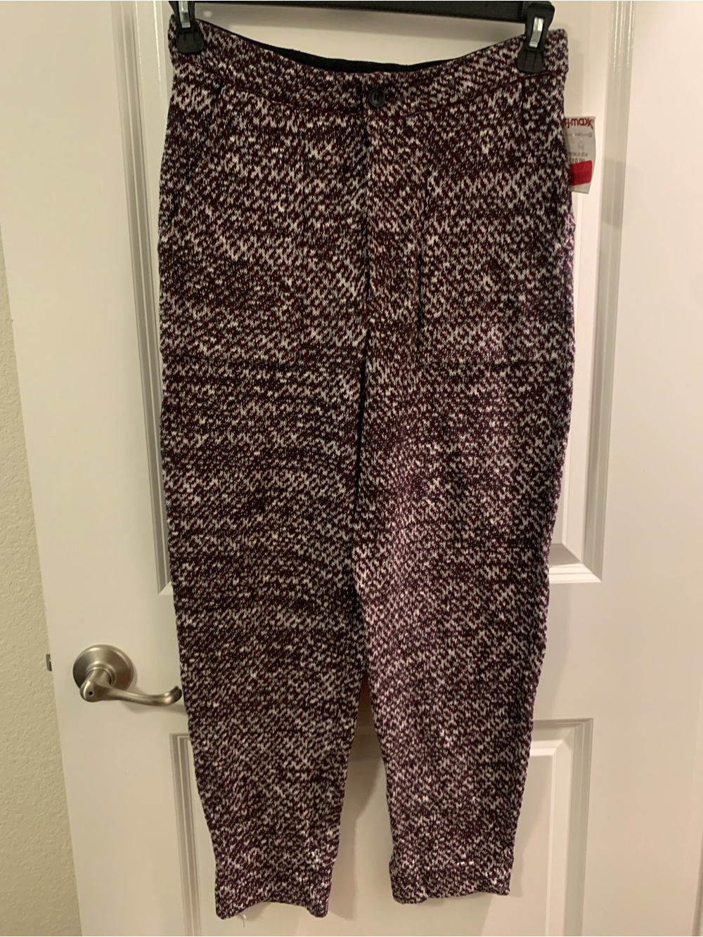 Free People Black & Plum Marled Knit Joggers